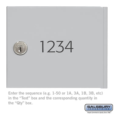 Custom Door Engraving - Black Filled - for Aluminum Cell Phone Storage Locker Door